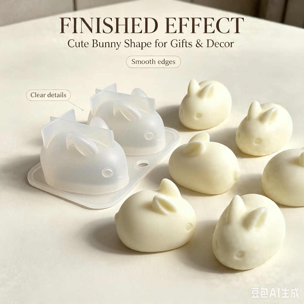 Bunny Cake Mold - Forma silikonowa 3D Mini Królik, spożywcza,