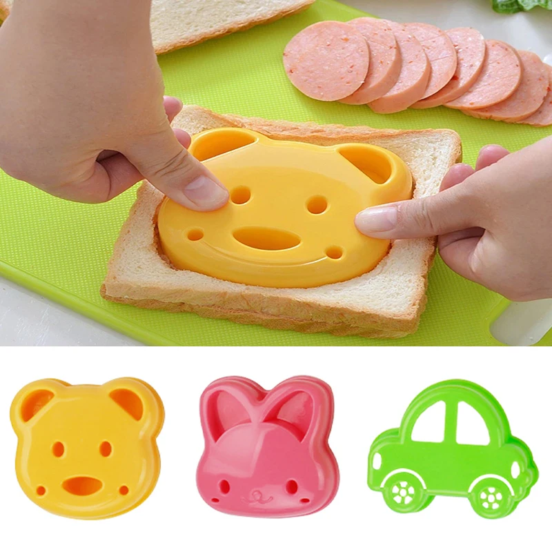 Bunny Cake Mold - 2szt Forma do kanapek Niedźwiedź Kot
