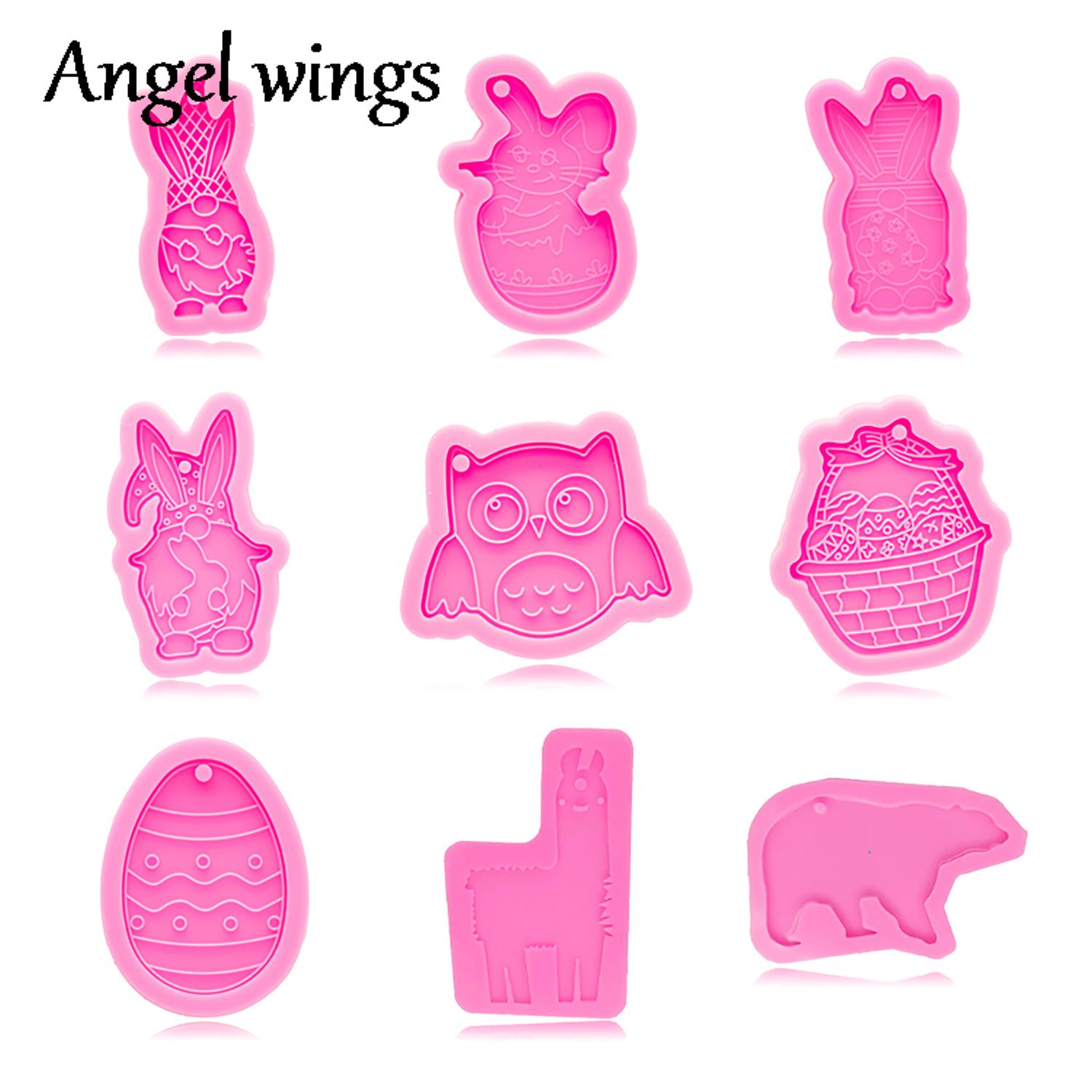 Bunny Cake Mold - DY0943 silikon zając wielkanocny/jajko/sowa/niedźwiedź formy, brelok