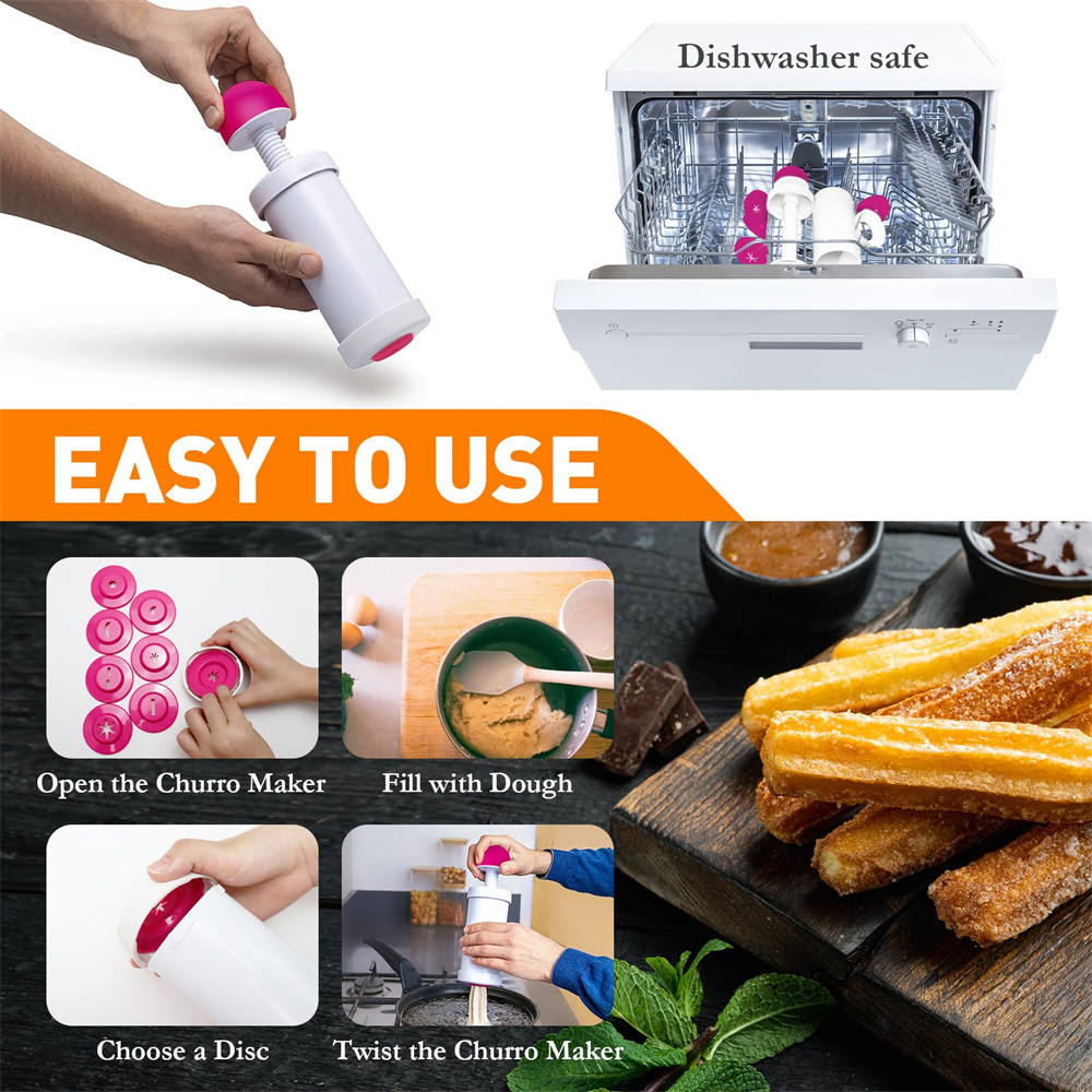 1szt DIY Ręczna prasa do ciast – Churros Maker Gun recenzja i cena