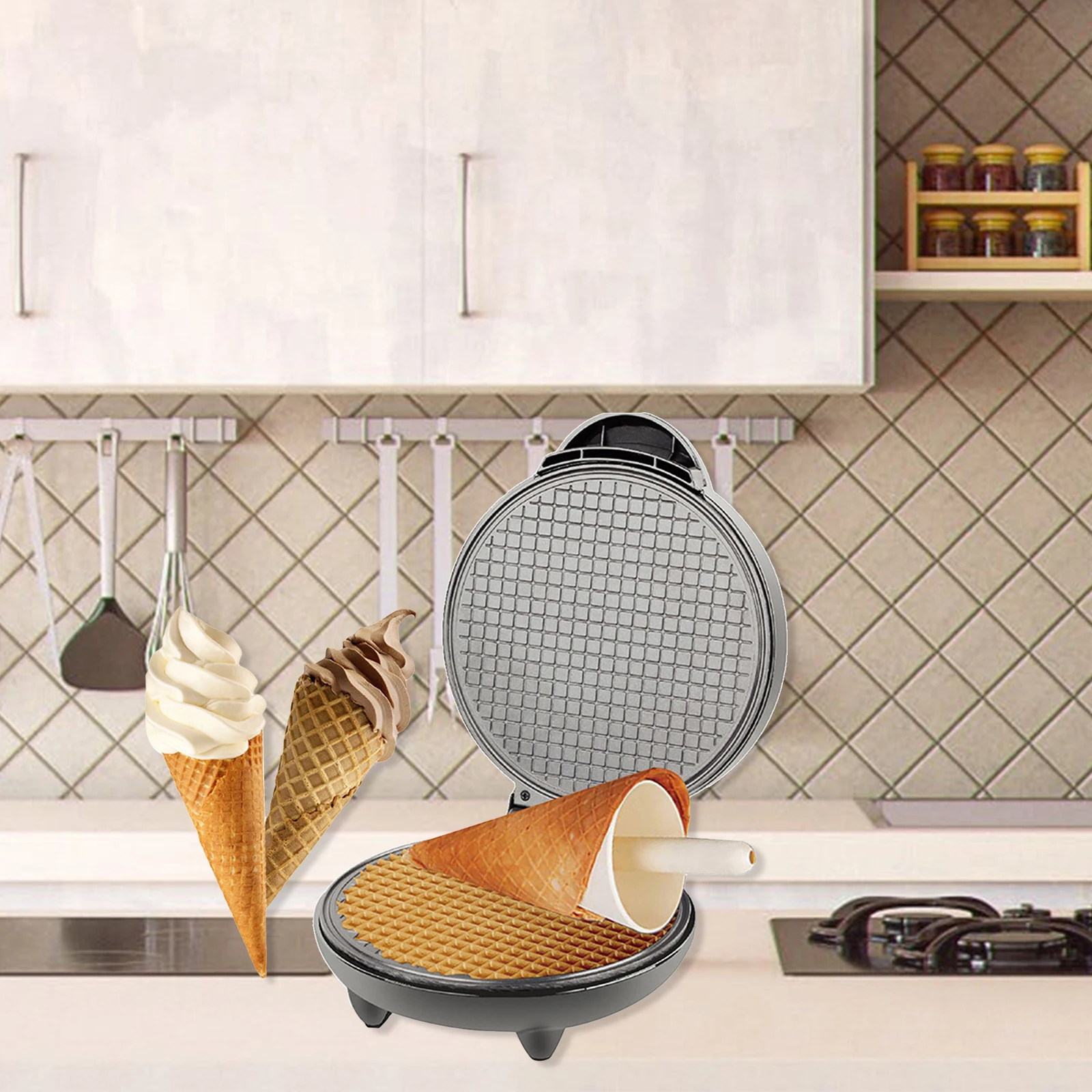 Maszyna do gofrów 1200W z powł – Waffle Cone Maker recenzja i cena