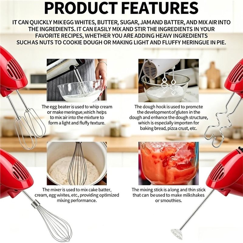 A92G HOT-Zestaw haków do ciast – Kitchenaid Mixer Hand Mixer recenzja i cena