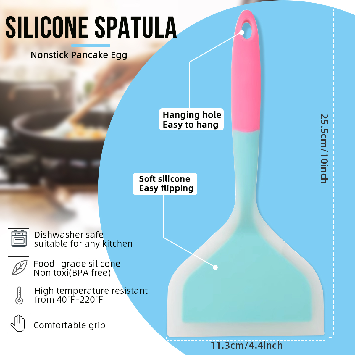 Silikonowa szpatułka Przybory  – Okonomiyaki Spatula recenzja i cena